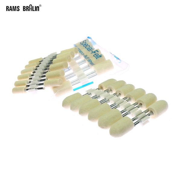 

12 pieces / bag wool felt polishing bobs 3mm shaft mounted point for molds mirror polishing dremel rotary power tool