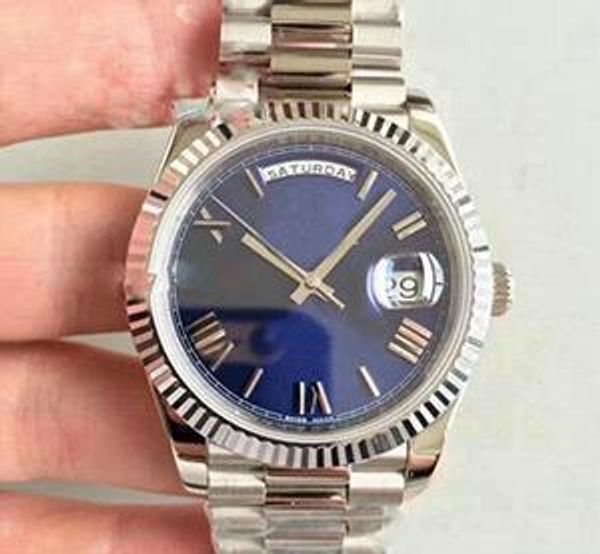 

2019 2020 men sports watch daydate 228239 40mm blue dial asian 2836 automatic movement silver 316 quality stainless steel sapp, Slivery;brown