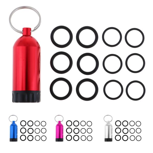 

professional aluminum alloy scuba diving tanks 12 o ring dive kit keychain with brass pick