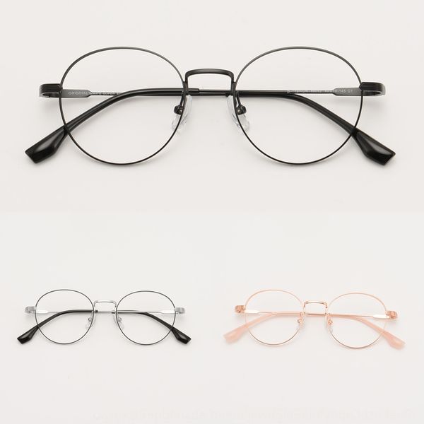 

xingxinnuo pure titanium ultra light round men's and women's simple literary glasses full frame small face glasses frame 66082, Silver