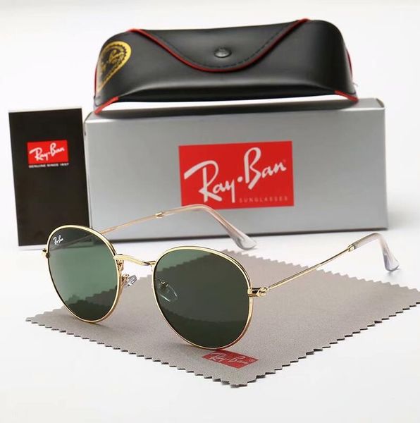 

Запреты Авиатор пилот солнцезащитные очки Ray группа Винтаж UV400 защиты мужские женские мужчин женщин Бен Вайфарер солнцезащитные очки с коробкой 0447