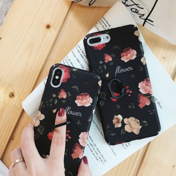 

розы для печати художественный стиль для iphone 11 / 11pro / 11pro max 6 7 8 plus x xr xs mas матовое кольцо чехол для телефона горячая прод