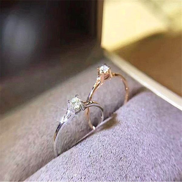 

new fashion explosive jewelry fashion concise diamond lady ring, Golden;silver