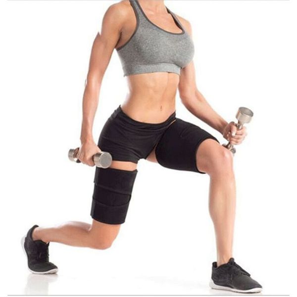 

2pcs/set thigh wrap breathable elastic thermal leg protective cover bandage brace protector, Black