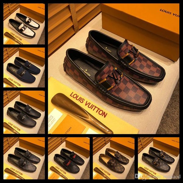 

19ff 2020 new style italian luxury brands tassel man leather loafer leather casual flats round toe comfortable office men dress shoes kkkkk, Black