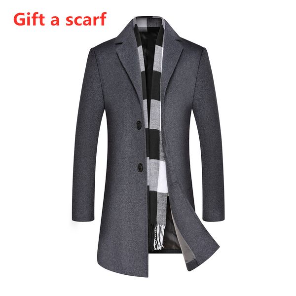 

winter men's woolen overcoat, men's overcoat, woolen overcoat mens coats and jackets men coat winter mens cashmere coat, Black