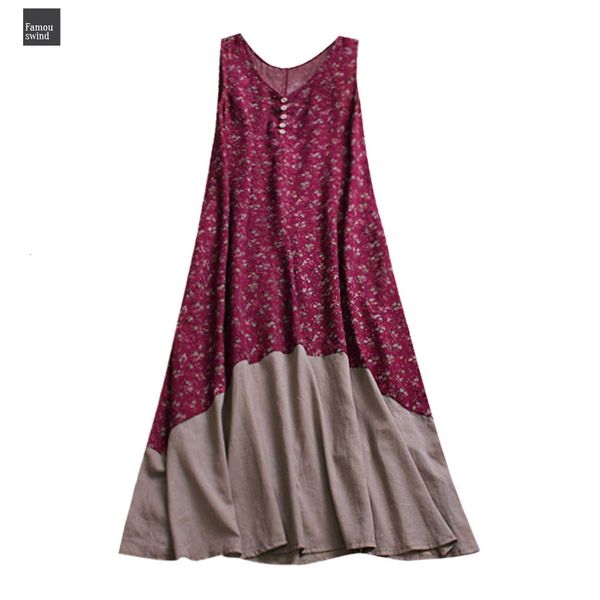 

plus vintage robe women dress cotton and linen patchwork casual boho party dress summer style size femme vestidos designer clothes, Black;gray