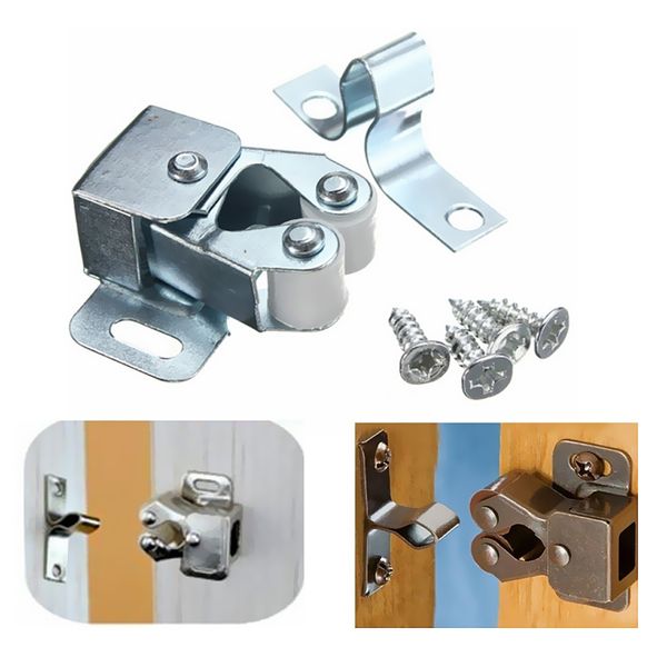 

2lots door latch dual ball rollers for/ wall hanging cabinet home furniture