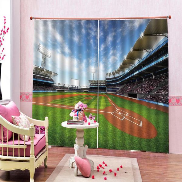 

green curtain office bedroom 3d window curtain luxury living room decorate cortina sport curtains