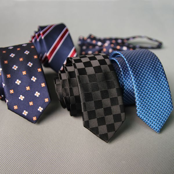 

factory 5cm classic men's skinny ties polyester silk solid polka dot narrow jacquard woven slim neckwear for groomsman neck tie, Blue;purple