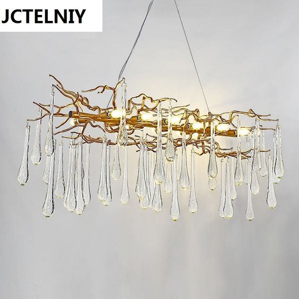 

living room chandelier french crystal led branches lighting lamps