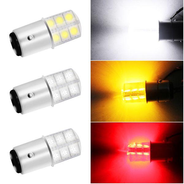 

10pcs 1157 p21/5w bay15d s25 led 12smd 12v 1w silica gel automobile car brake light sparking drl lamp red/white/yellow
