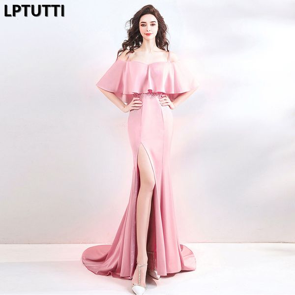 

lptutti embroidery new for women elegant date ceremony party prom gown formal gala events luxury long evening dresses, White;black