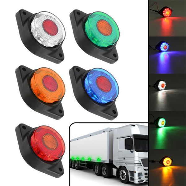 

5pcs 24v car truck led side marker indicator lights lamp round car clearance light truck side marked light