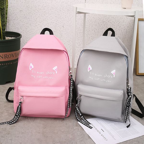 

младшие школьники корейского городок canvas backpack женщины зажигать большую емкость студент колледжа простых