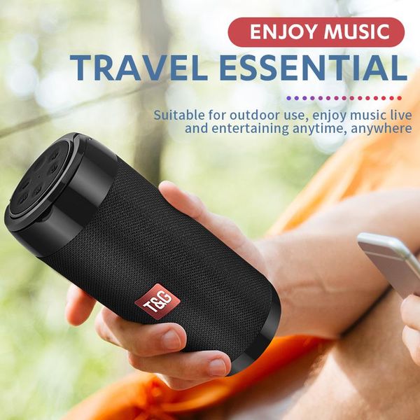 

good quality tg113c column portable bluetooth mini speaker with fm radio subwoofer wireless loundpeakers &phone holder 9 colors