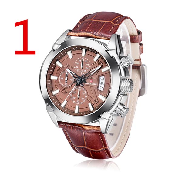 

2019 new men's watch waterproof mechanical sports korean youth, Slivery;brown