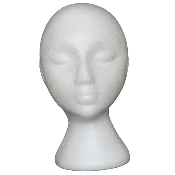 

foam female head, 28 cm / 11.02 inches height, white