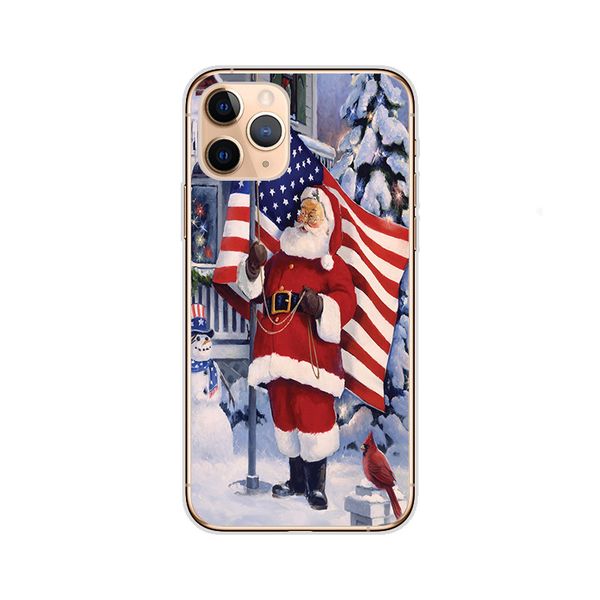 

high-grade christmas santa claus cases for iphone 11 pro max xr x max 6 plus cute phone case happy new year gift