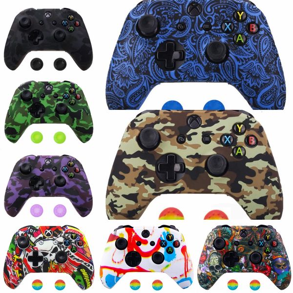 

o62sj replacement touch soft shell faceplate side front handle grip upper rails cover case for xbox one slim one s controller repair