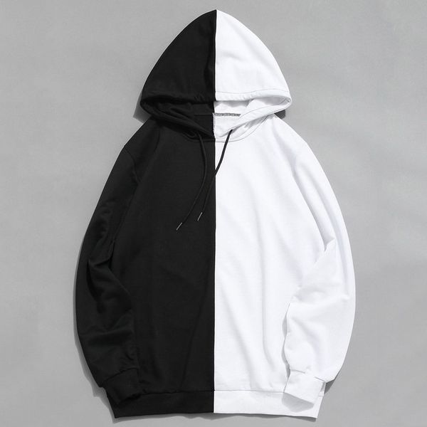 sudadera negra y blanca