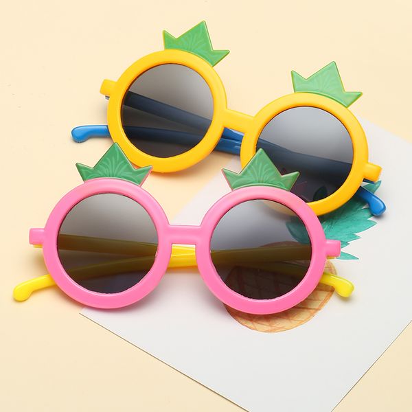 

children's round frame crown personalized fashion silicone polarized sunglasses boys girls street snap outdoor beach sunglasses, Blue
