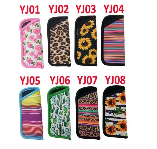 

neoprene eyeglasses pouch for leopard sunflower print rainbow party christmas wedding gifts supplies 8 colors an2557