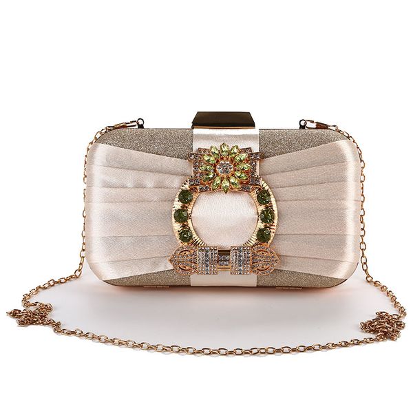 

auau-diamond diamond dinner bag handmade pleated evening bag clutch lady small square chain shoulder