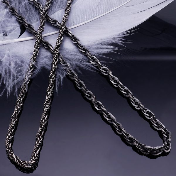 

23.6 " 26 " длинное ожерелье мужчины из нержавеющей стали простой дизайн 3.5 / 4 мм толщиной мужские ожерелья цепи лучшие друзья мужской юве, Silver