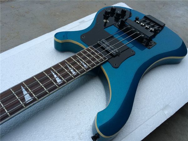 

2019 ba guitar cu tom ric 4 tring metallic blue 4003 electric ba guitar black hardware triangle mop fingerboard inlay awe ome guitar