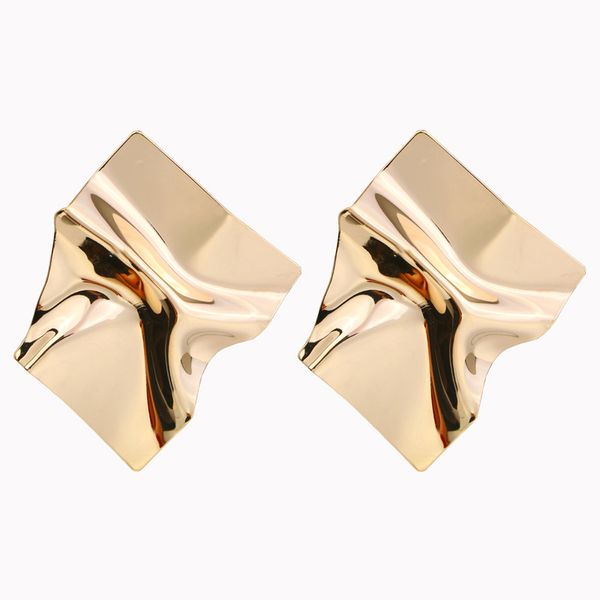 

2019 ювелирные изделия серьги boho партии большие серьги нерегулярные металлические стад раза преувеличены геометрический удар для женщин, Golden;silver