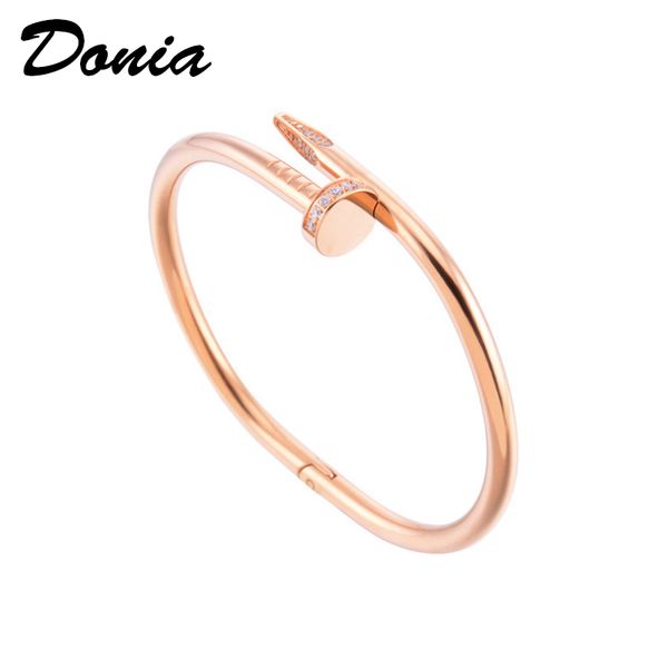 

donia jewelry party european and american fashion large classic micro inlaid zirconia bracelet women's bracelet birthday gift, Black