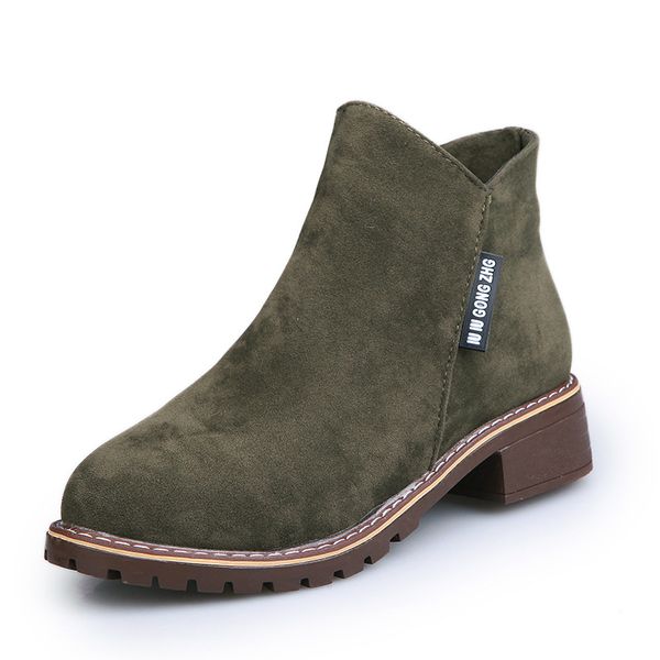 

brand ankle boots for womens shoes female short platform boots for ladies bota feminina bottine femme high heel footwear, Black