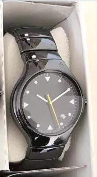 

new fashion man watch quartz movement luxury watch for man wrist watch black ceramic watches rd27, Slivery;brown