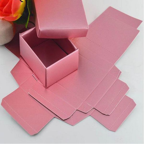 

20pcs/lot rose gold color gift cardboard box with lid, small wedding candy/chocolates packing boxes jewel box