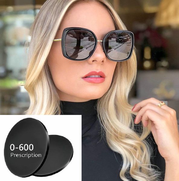 

2019 custom made myopia minus prescription polarized lens sunglasses for women vintage driving sun glasses male nx, White;black