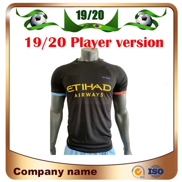 

19/20 Player version Manchester Away MAHREZ JESUS DE BRUYNE AGUERO soccer jersey 2019 STERLING BERNARDO SANE shirt football uniform