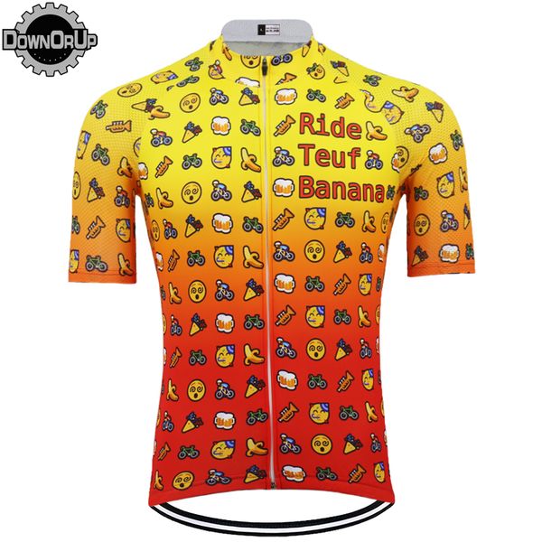 

french men cycling jersey 2020 orange drink team racing bicycle clothes short sleeve breathable dropshipping, Black;red