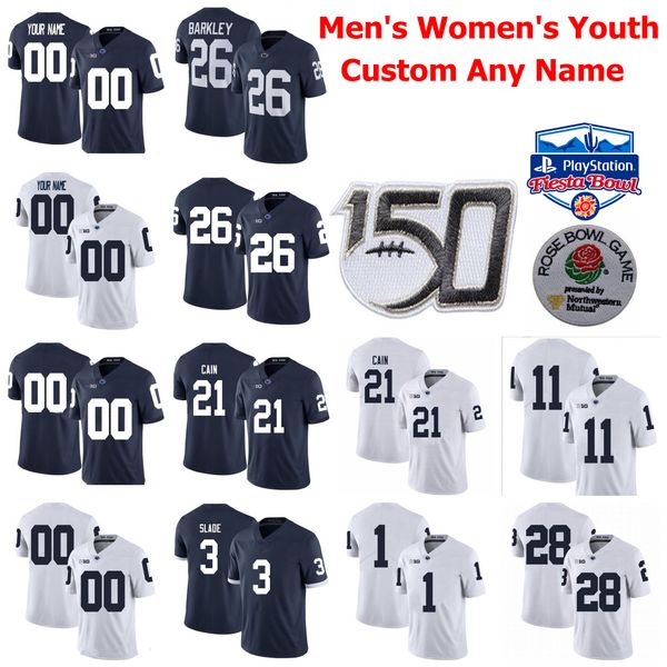 

penn state nittany lions джерси kj hamler джерси noah cain джахан dotson saquon barkley sean clifford ncaa трикотажные изделия футбола польз, Black