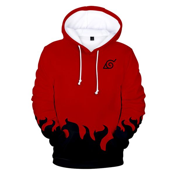 

frdun naruto 3d printed hoodies long sleeve casual trendy hooded sweatshirts fashion streetwear women/men cool clothes, Black