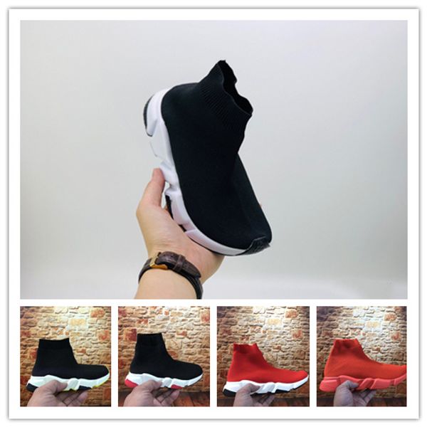

infant & children kids athletic outdoor shoes speed sock high sneaker tess mesh outdoor sports shoes toddler boy & girl trainer stretch-knit, Black