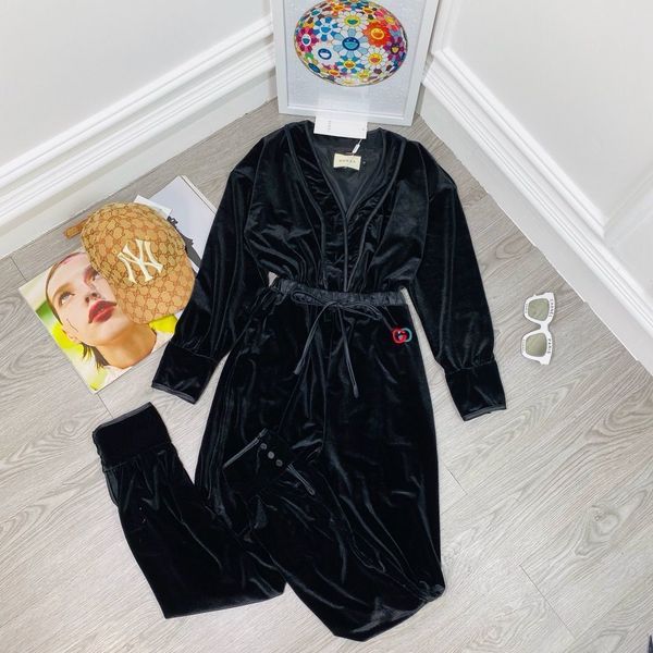 

new velvet women jumpsuits casual straight pants one piece rompers 20191122-0er28#m35776, White;black