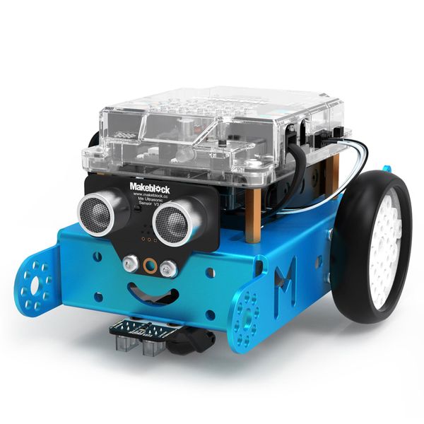 

makeblock mbot diy robot kit, программирование начального уровня для детей, stem-образование. (синий, версия bluetooth