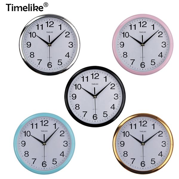 

classic vintage round wall clock modern plasitc clock quartz 10 inch round wall clocks slient scanning for bedroom 2019 sale