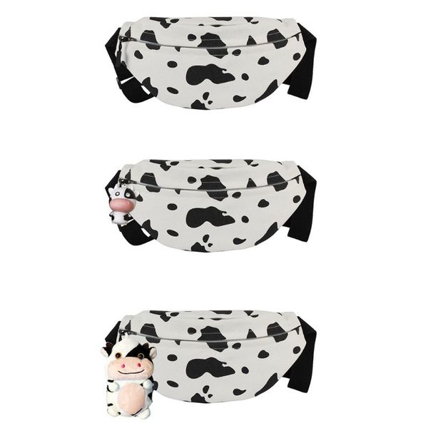 

waist bags women cow print fanny pack belt pouch travel hip bum shoulder bag purse