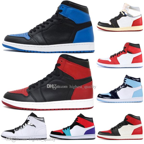 

2019 1 og banned bred toe black spider-man unc 1s 3 mens basketball shoes homage to home royal blue men sport designer sneakers trainers