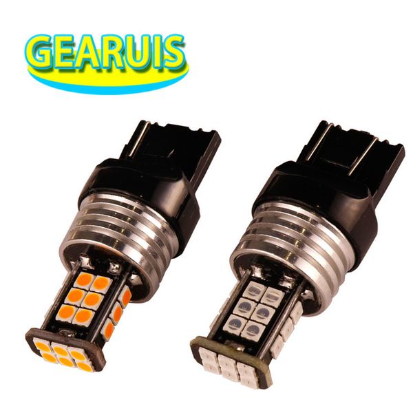 

4pcs good quality t20 w21 7440 24 smd 3030 led w21/5w 7443 0.25a drl turn signal reverse slight lamp bulbs car led light