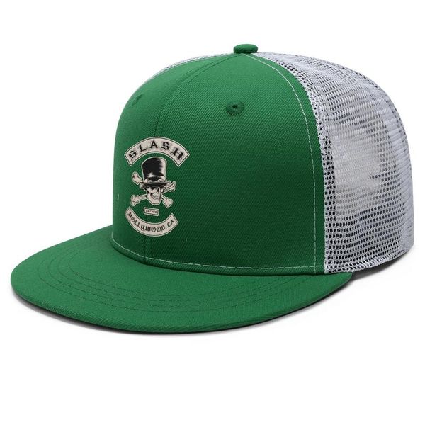 

slash hard rock guns n' roses flat brim trucker cap designer personalized baseball hats mind yours manners art musical fashion on, Blue;gray