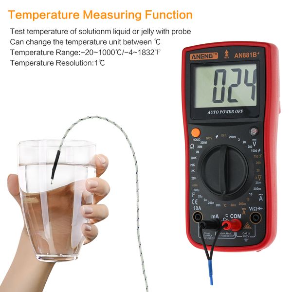 

an881b+ true rms digital multimeter tester transistor testers manual high precision digitals multimeter tester ac dc multi meter