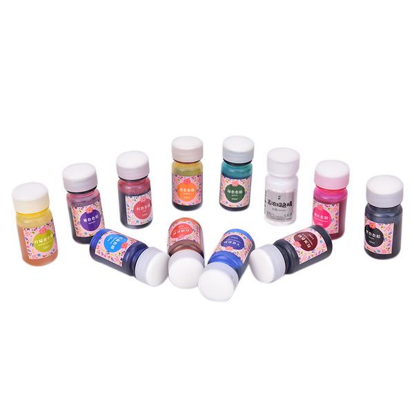 

handmade craft supplies 12 colors high concentration uv resin liquid coloring dye pigment epoxy for diy jewelry making crafts